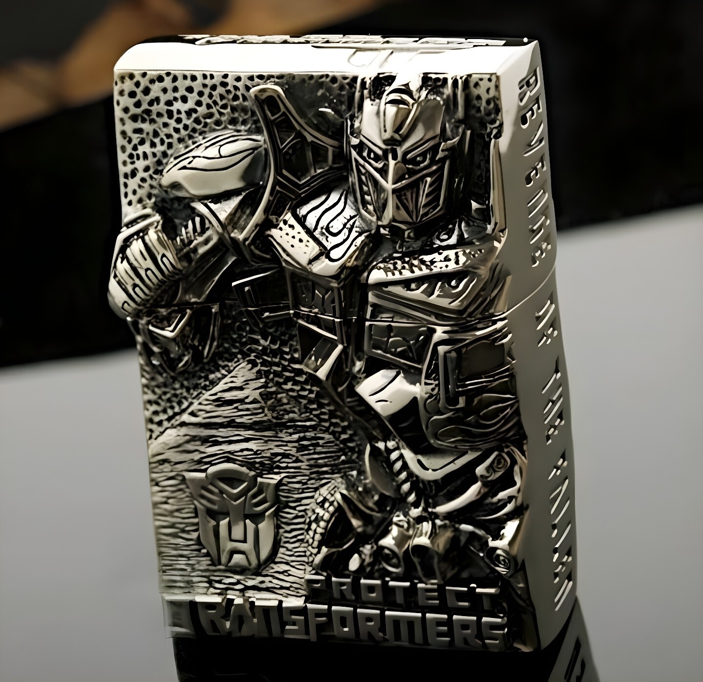 Transformers Decepticon Optimus Prime Megatron W. Copper Kerosene Pocket Lighter