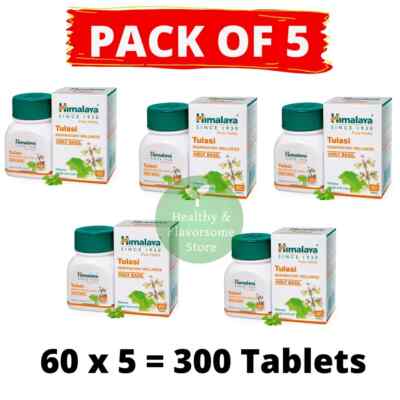 Himalaya Holy Basil/Tulsi Respiratory Wellness Relieves Cough 5 BOX 2026 EXPIRY