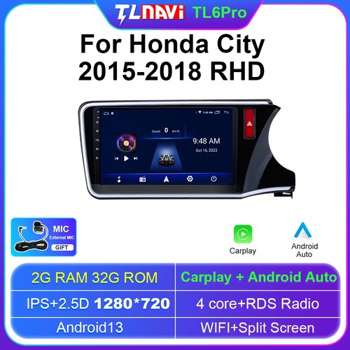 For Honda City 2015-18 Carplay GPS Navigator Car Radio Stereo Multimedia Player - Picture 34 of 40