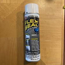 Flex Seal Spray Liquid Rubber Sealant Coating Stop Leaks Wet Dry 14oz Can, White