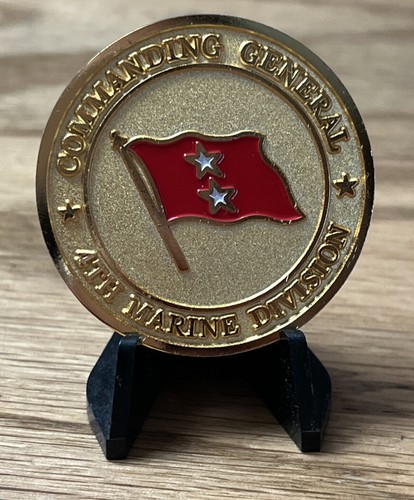 4th Marine Division Commanding General CG 2 Star Challenge Coin - Bild 2 von 2
