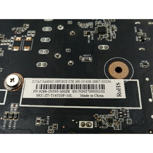 Used ZOTAC Video Card GeForce GTX 1650 OC PCI Exp 3.0 4GB GDDR6 ZT-T16520F-10L - Picture 6 of 7