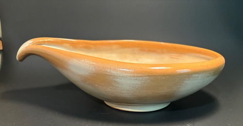 Frankoma vintage pottery #214, desert gold, 11.5"x3", free form gravy boat, MSM - Picture 5 of 9