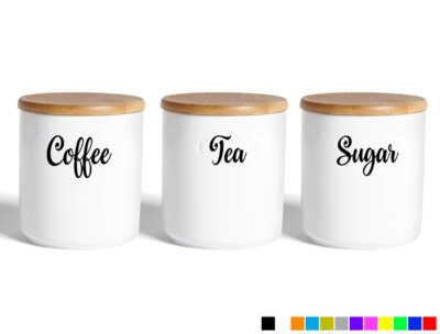 funny tea coffee sugar canisters