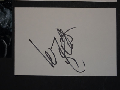 MOTORHEAD BAND SIGNED AUTOGRAPHED INDEX CARDS IAN LEMMY KILMISTER