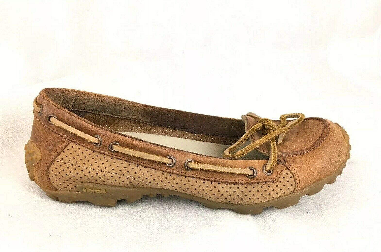 Merrell Women's Marina Boat Shoe Brown Leather Sz 6 M Gem