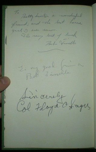 SIGNED, COL FLOYD SAGER, PRACTITIONER, EQUESTRIAN, HORSES, VETERINARIAN - Picture 3 of 6