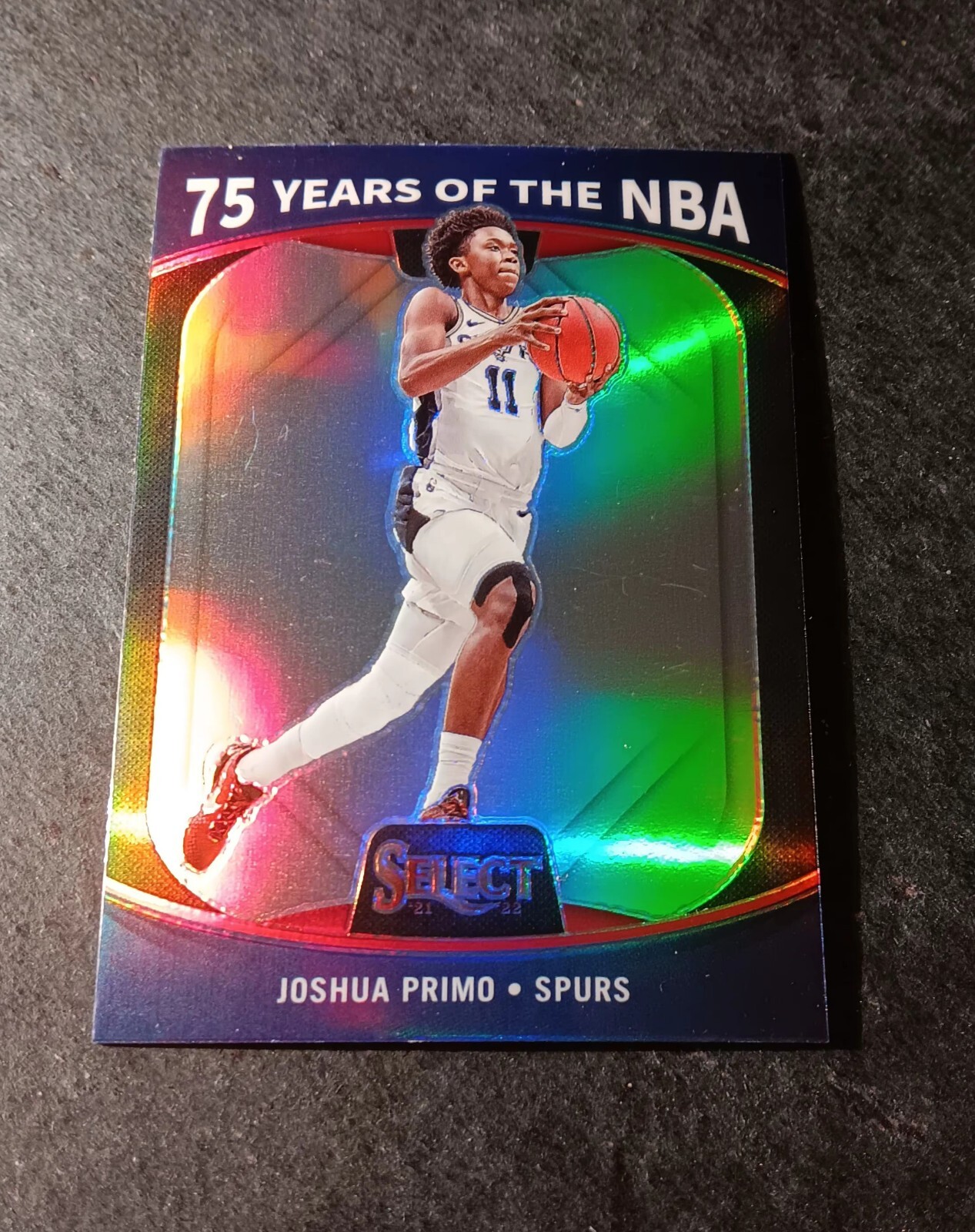 Joshua Primo 2021-22 Select 75 Years Of The NBA Silver Prizm #75 RC San Antonio