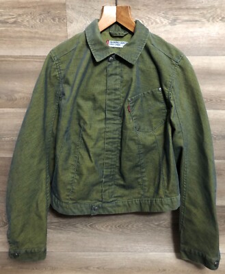 RAR Vintage LEVIS Damen ENGINEERED JEANS Cord Denim JACKE (Größe L)