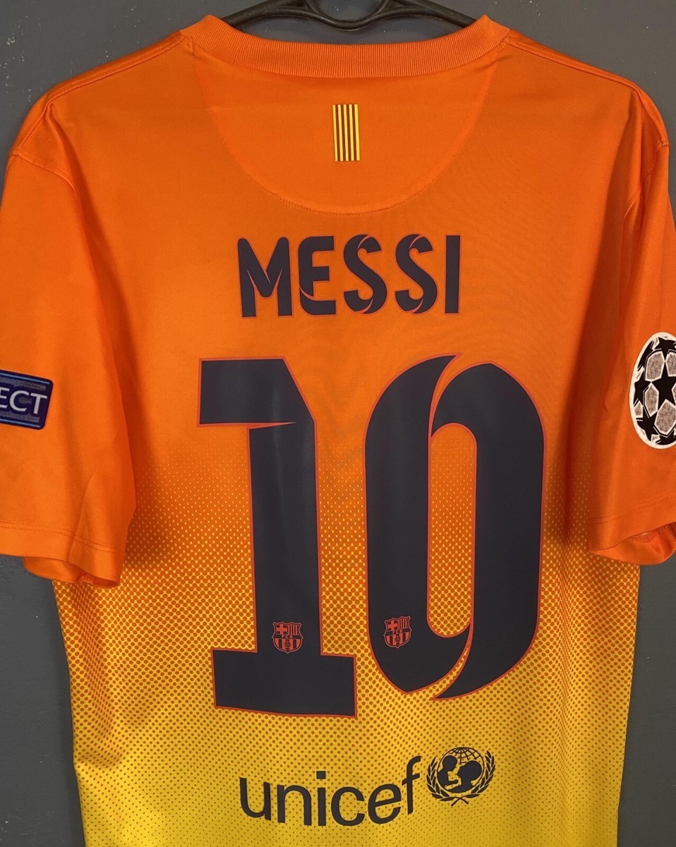 UEFA MEN FC BARCELONA 2012/2013 LIONEL MESSI SOCCER FOOTBALL SHIRT