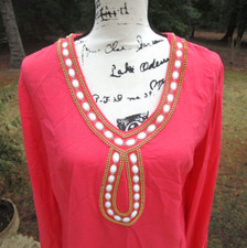 Lilly Pulitzer Shirt Tunic Size M Top Blouse READ 