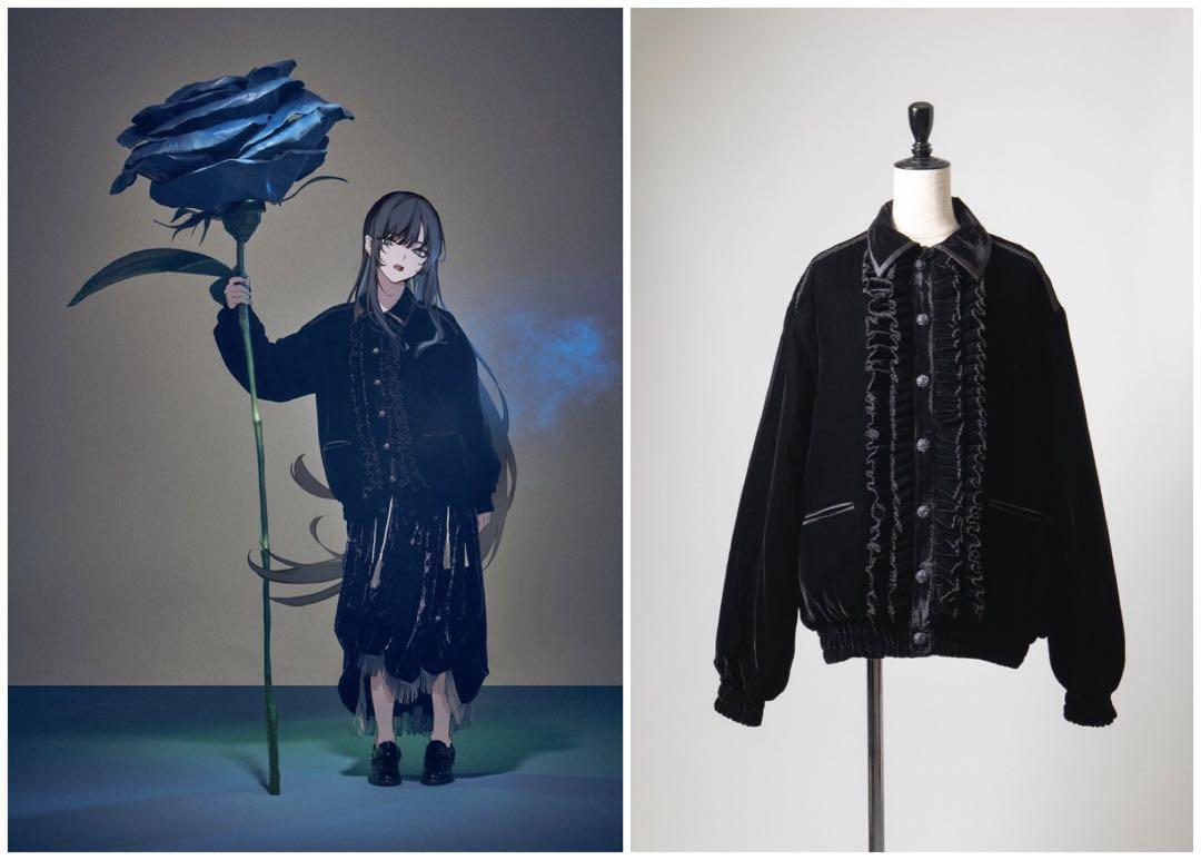 Ado Hazama Collaboration Velvet Jacket Color Black Size L No Hood 