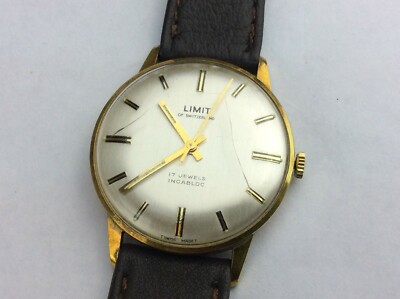 Limit of Switzerland 17 Jewel Gold Plated Gents Watch Available
