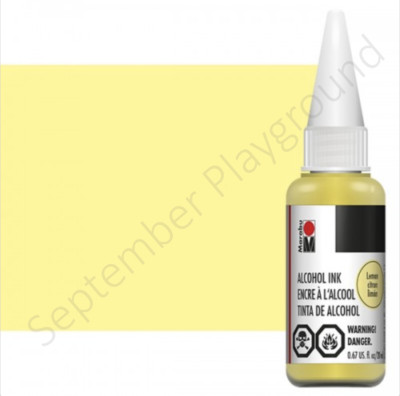 Marabu, Alcohol Ink, .67 fl oz, Lemon Yellow Ink, Yellow Alcohol Ink 
