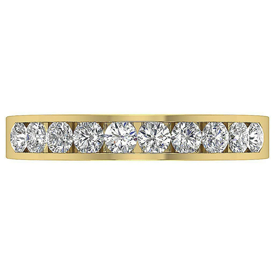 Stackable Engagement Ring SI1 G 0.75 Carat Round Cut Diamond 14K Yellow Gold - Image 3 of 4