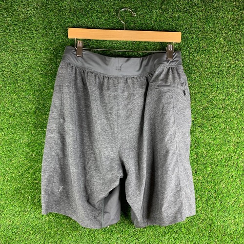Lululemon Shorts Mens Medium 9” Inseam Gray Athletic Stretch Running Lined - Picture 4 of 7