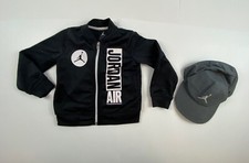 Lot Of 2 Nike Air Michael Jordan Full Zip Hoodie And Snapback Cap/Hat 2T