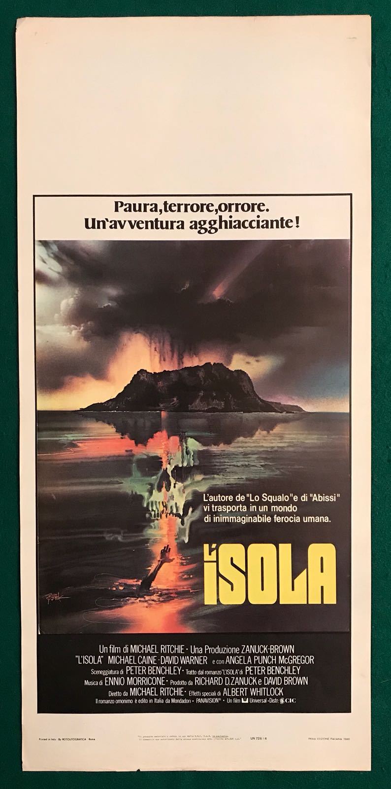 Locandina originale film L'isola (1980) - Regia di Michael Ritchie