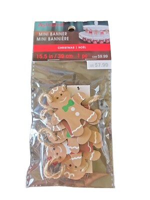 Ashland Mini Banner Gingerbread Decor 15.5 inches 
