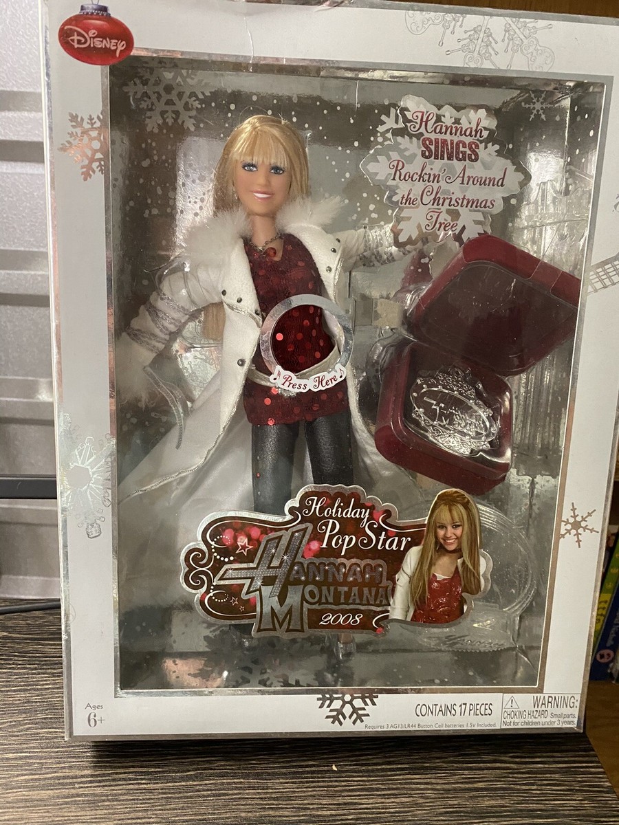 2008 Holiday Pop Star Hannah Montana Doll - Disney Jakks Pacific