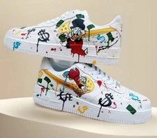 Custom Nike Air Force 1 Scrooge McDuck Theme