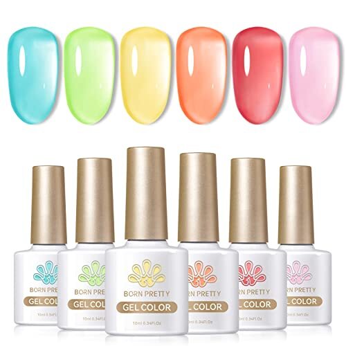 Crystal Glass Jelly Gel Nail Polish Set for Spring Summer