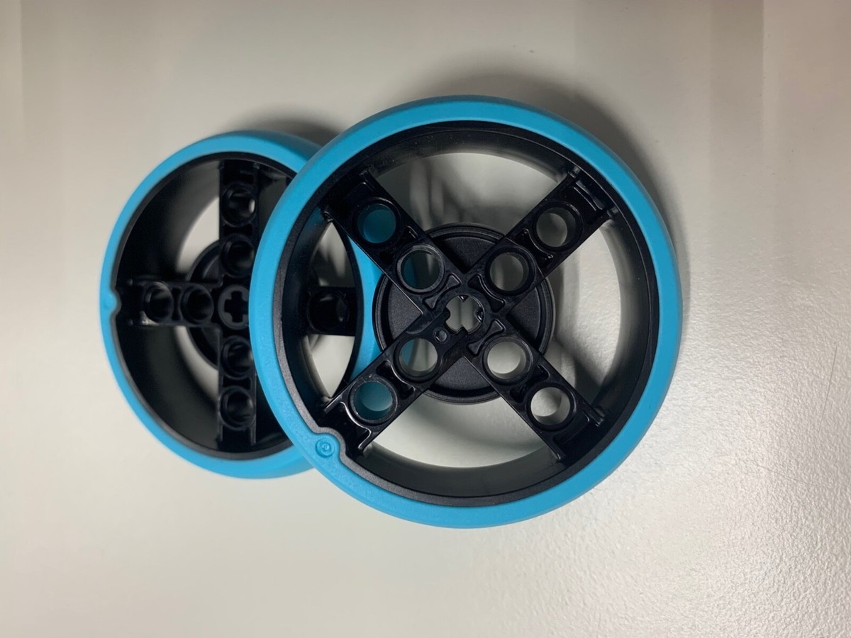 X2 Lego Technic Wheel 56x14 Axel Hole 39367 - Rubber Tire for