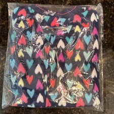 CARTER'S 1-PIECE MULTI-COLORED HEARTS FLEECE FOOTIE PJ'S 6 MONTHS NWT