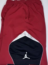 Nike Air Jordan Jumpman Basketball Shorts Men Medium Active Vintage Red Black