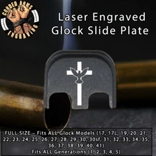 Dove Cross 2 - Glock Rear Slide Plate Back Plate for Full Sized Glocks Gen 1-5