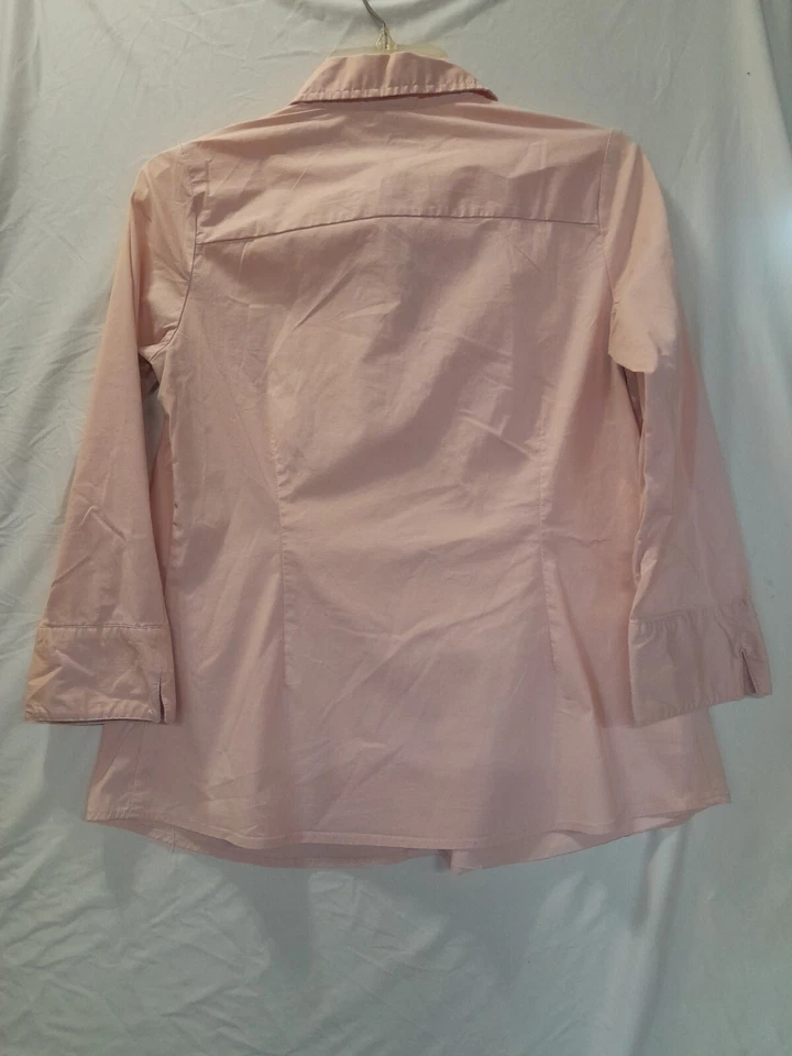 Old Navy Women's Maternity Size Small Pink Stretch Button-up Shirt 3/4 Sleeve - Image 4 of 4