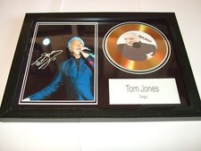 TOM JONES    SIGNED  DISC  FRAMED 94