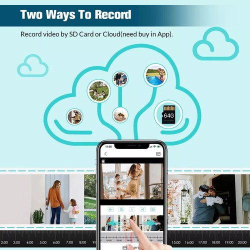 9MP Wireless Solar Camera WIFI Security Outdoor Battery PTZ CCTV Home House V380 - Picture 12 of 17