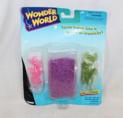 Vintage Kenner Wonder World Accessory Set Plastic Plants Gravel 1995 NIP New NOS