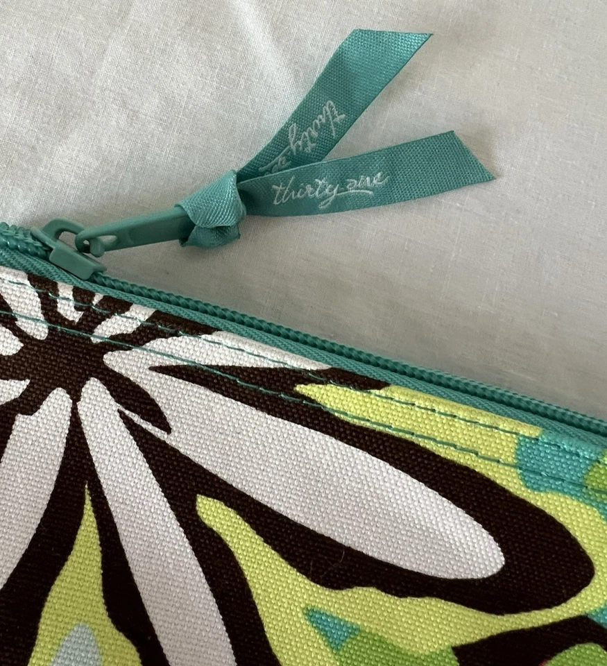 Bolsa con cremallera de lona Thirty-One Flower Daisy Craze Foto 2 de 4