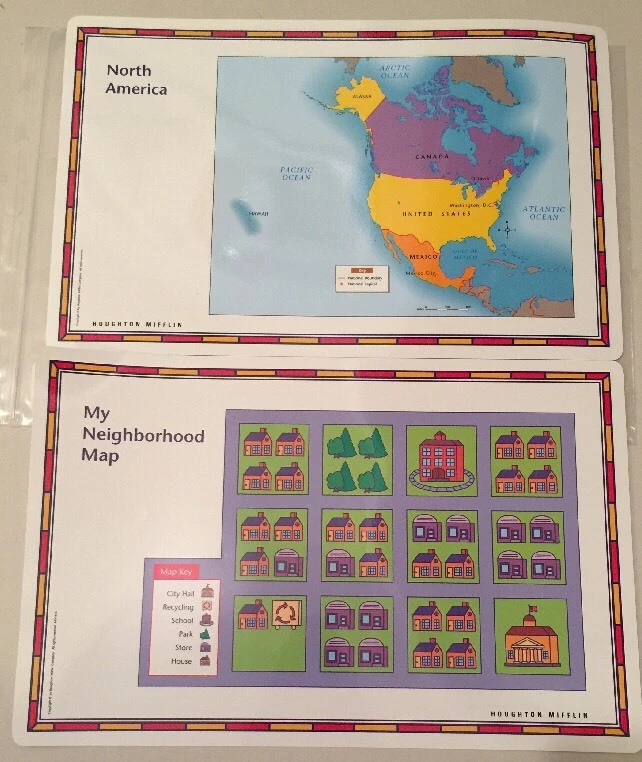 Estados Unidos EE. UU. EE. UU. Mapa de Escritorio Mundial PLACEMATS Estados Reverso Hogar Escuela Estudio Foto 2 de 4