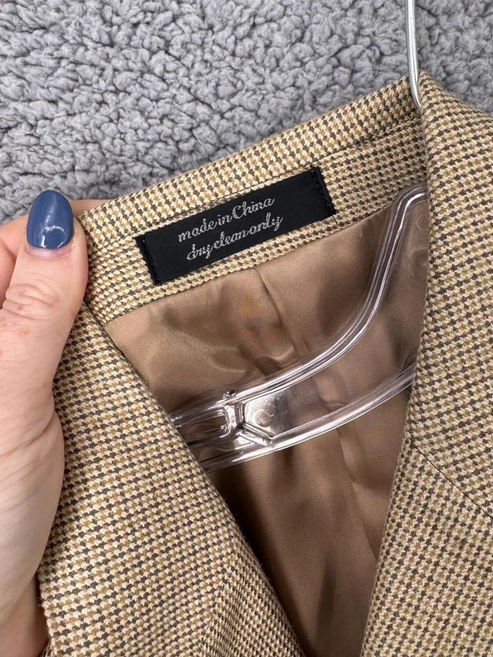 Blazer Gianfranco Ruffini Para Hombres 40L Tostado Uñas Seda Abrigo Deportivo Traje Chaqueta Foto 4 de 4