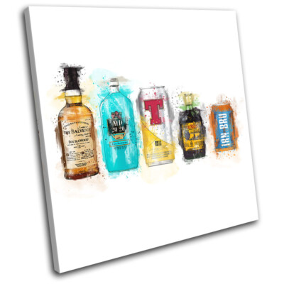 Scottish Drink Bevvy Food Kitchen SINGLE Leinwand Kunst Bild drucken
