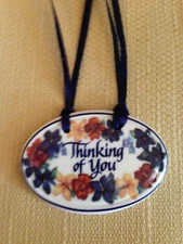 Longaberger “Thinking of You” Ceramic Tie-On