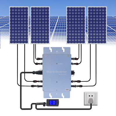 1200W WVC Balkonkraftwerk Modulwechselrichter Microinverter 4x MPP Tracker 220V