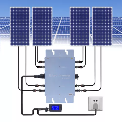 MPPT Solar Microinverter Einphasig Mikro Wechselrichter Grid Tie Inverter 1200W 