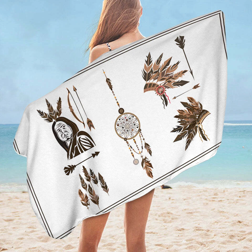Cool Native American Set Microfiber Beach Towel eBay