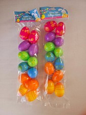 Happy Easter Bright Colorful Plastic Fillable Eggs 2 packs