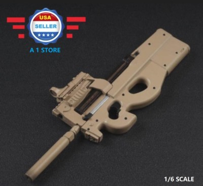 1/6 Scale P90 Rifle Submachine Gun Toys Weapon Models For 12