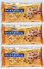3 BAGS Ghirardelli Premium Baking SEMI-SWEET CHOCOLATE CHIPS 12 oz each