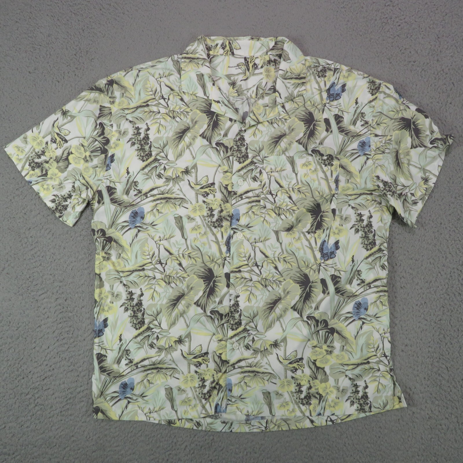 Abercrombie & Fitch Shirt Adult Large Relaxed Floral Aloha Hawaiian Surf Mens 90 eBay