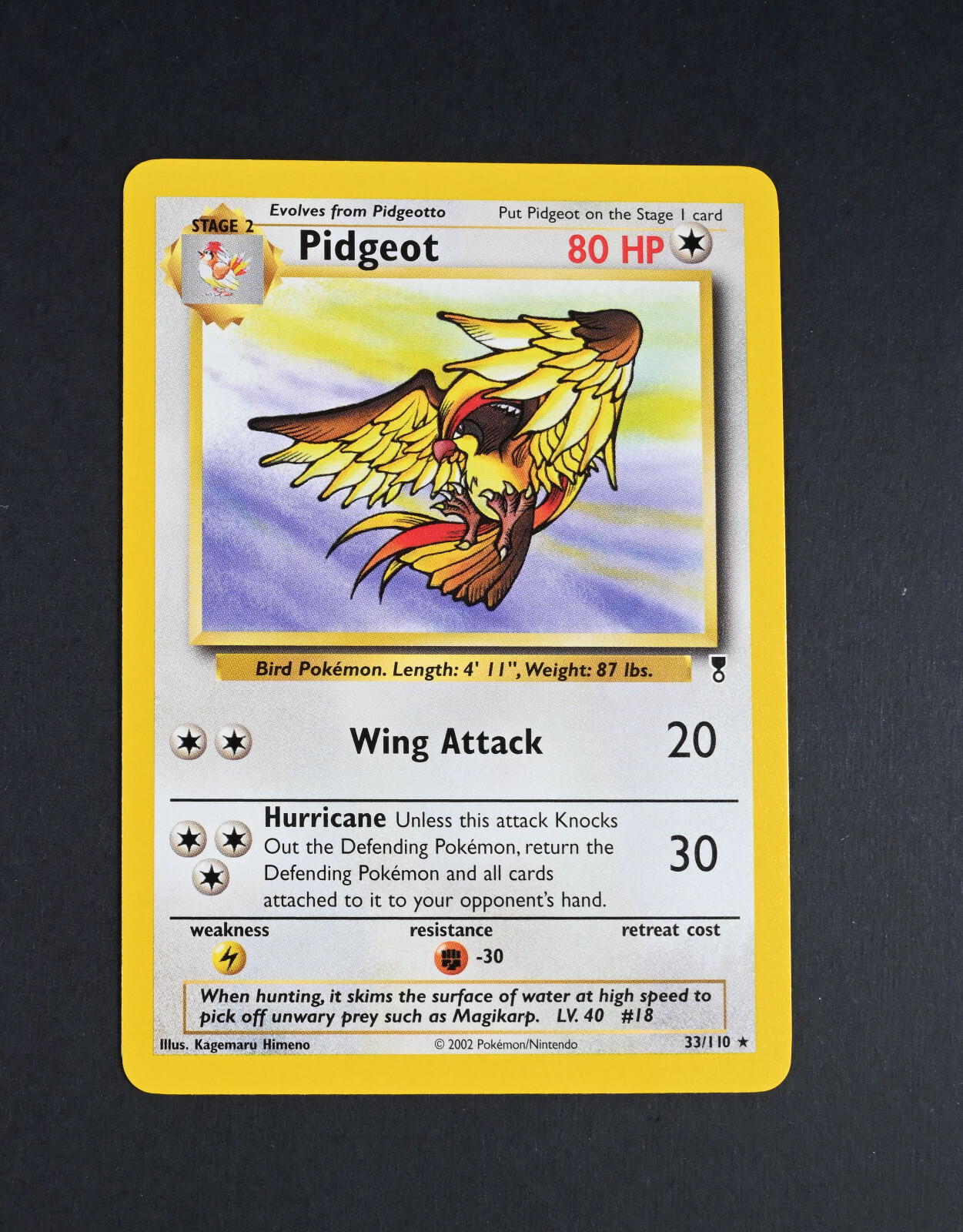 NM Pidgeot 33/110 Reg. Rare Legendary Collection Pokemon Card