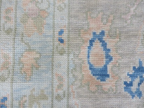 3'3 x 5'1 Hand Knotted Gray Modern Oushak Oriental Rug G15217 - Picture 4 of 12