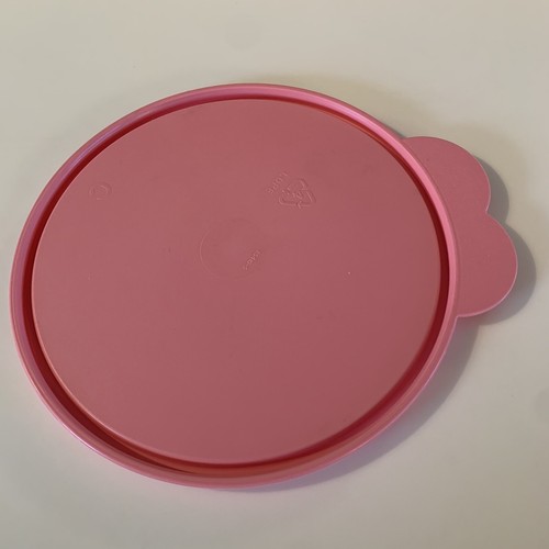 Joint de couvercle de remplacement rond Tupperware #2541D avec languette papillon ROSE EUC - Photo 3/4