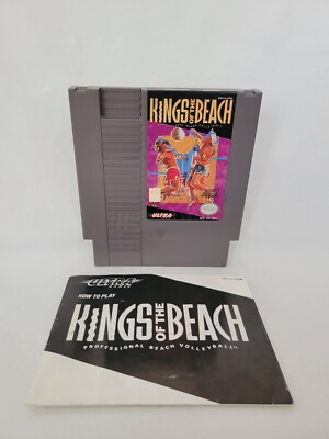 Kings of the Beach With Manual Nintendo NES Authentic Tested And Working